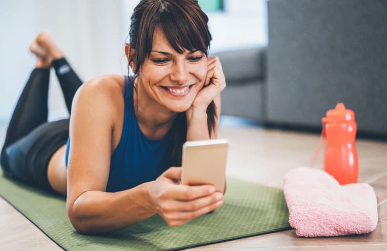 usar una aplicación fitness