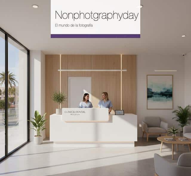 Recepción de una clínica dental moderna en Málaga